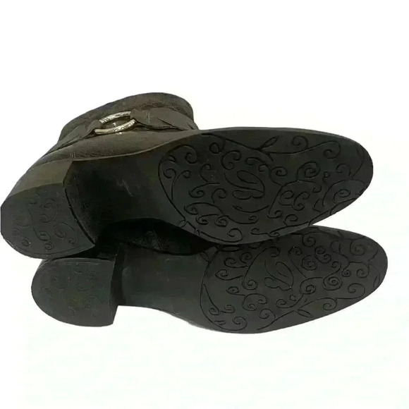 Brighton Johnny Women’s  Brown Woven Leather Booties Size 10 M - Picture 9 of 12